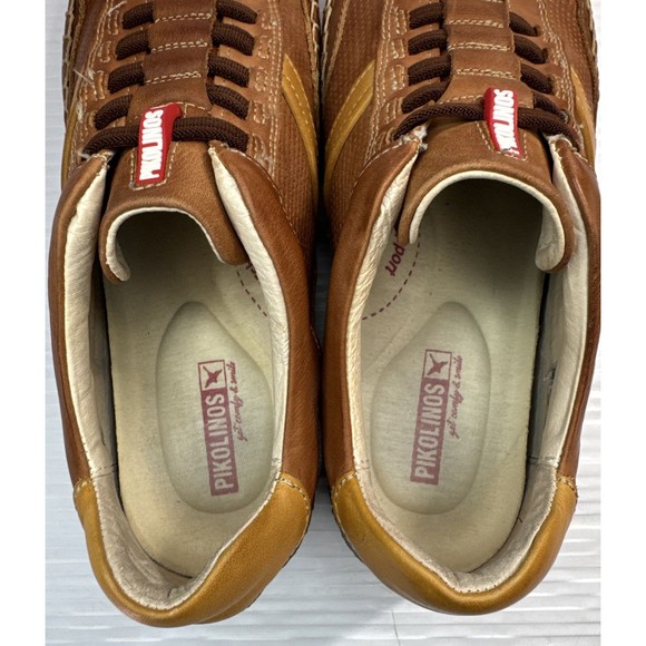 Pikolinos Men’s Fuencarral Leather Sports Style Sneakers Brandy Sz EU 42/US 8.5 - Picture 10 of 14